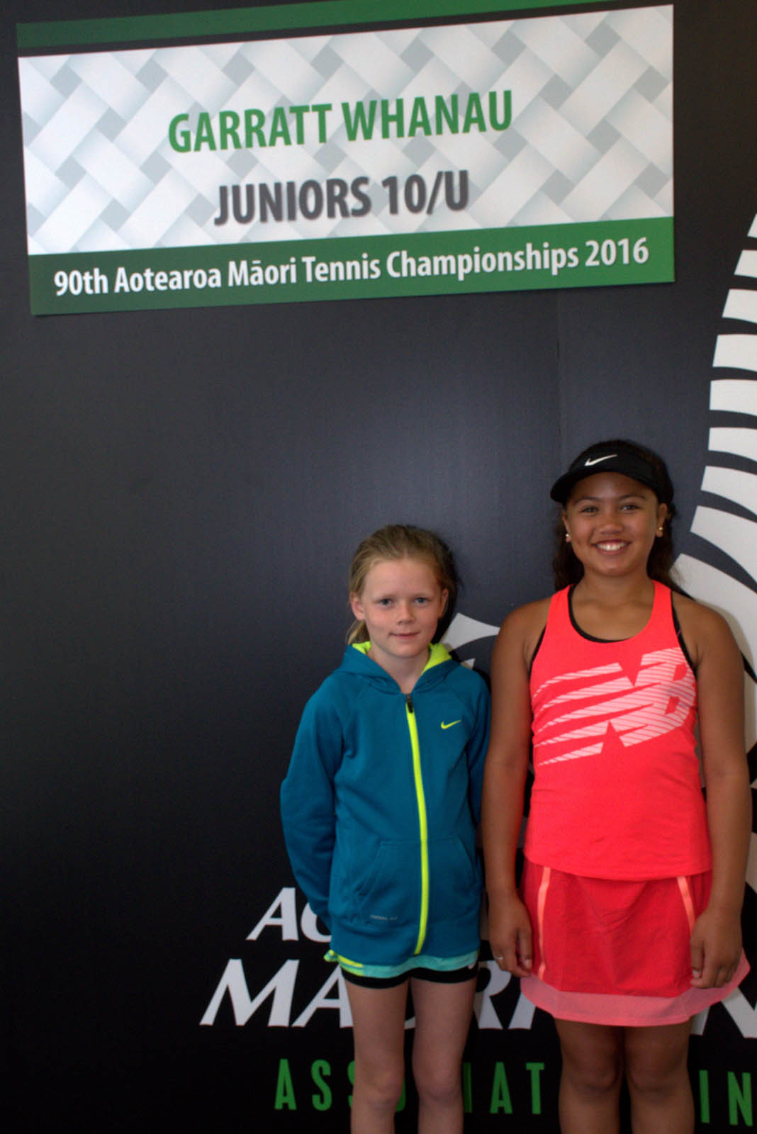 10s Girls Doubles Winners: Hayde Fenkner and Zeeah Waerea-Tamai